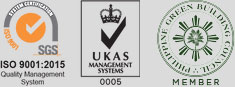 ISO 9001-2015 Quality Management System</p>
<p>UKAS Management Systems 0005</p>
<p>Philipine Green Building Council Member